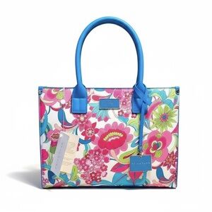 Trina Turk floral cloud withoit stripe printed satchel